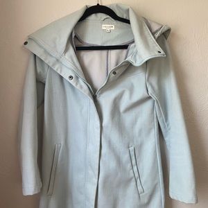 Warm durable light blue/grey raincoat